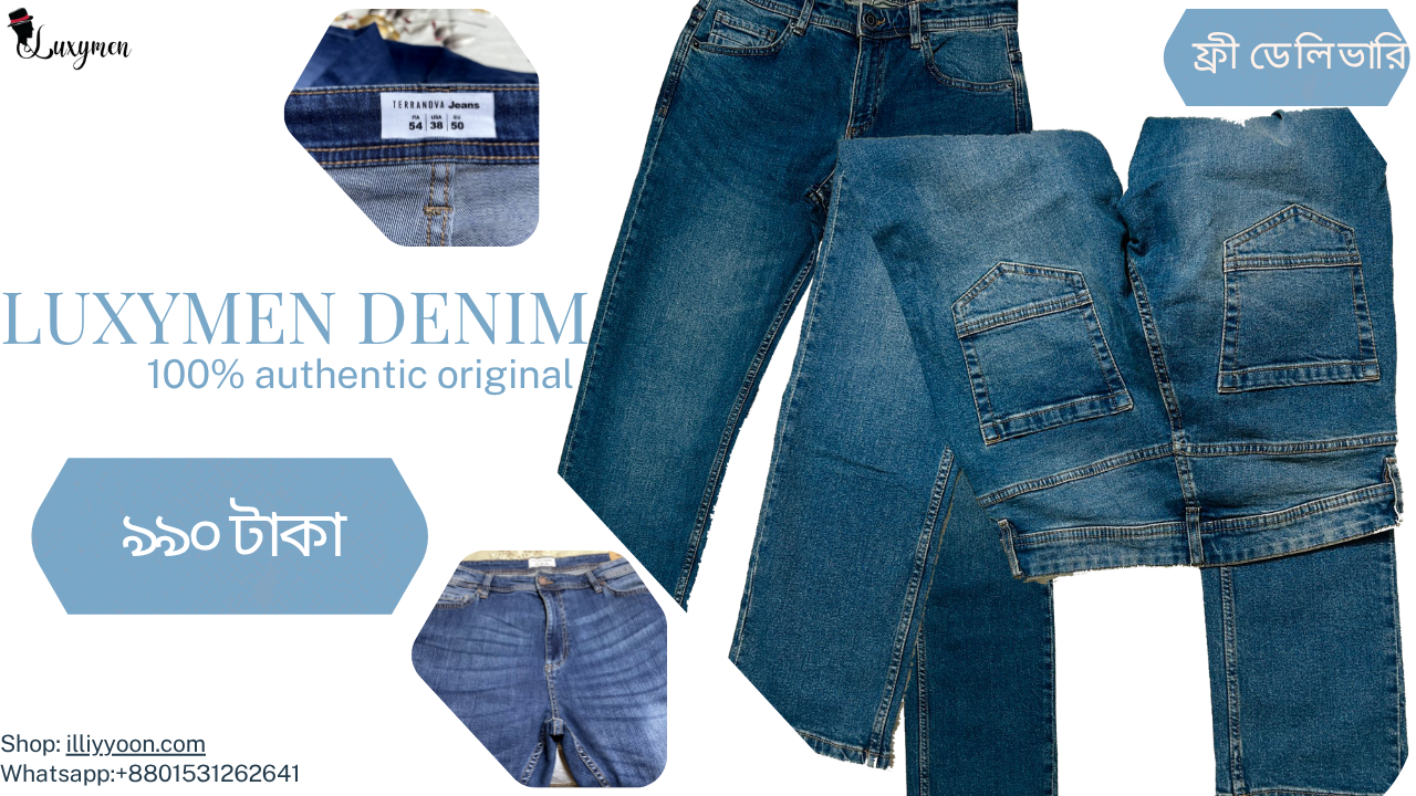 Men's export quality jeans in Bangladesh